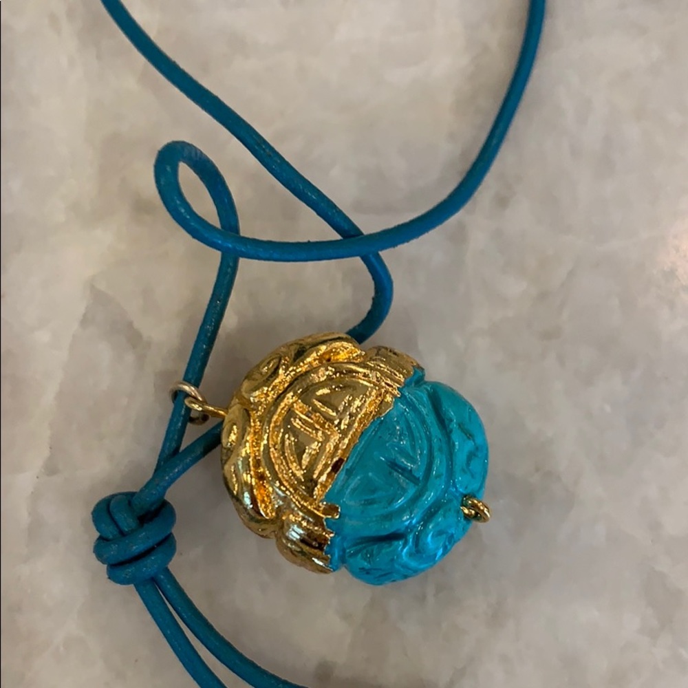 Gold Dipped Leaf Necklace - image 3